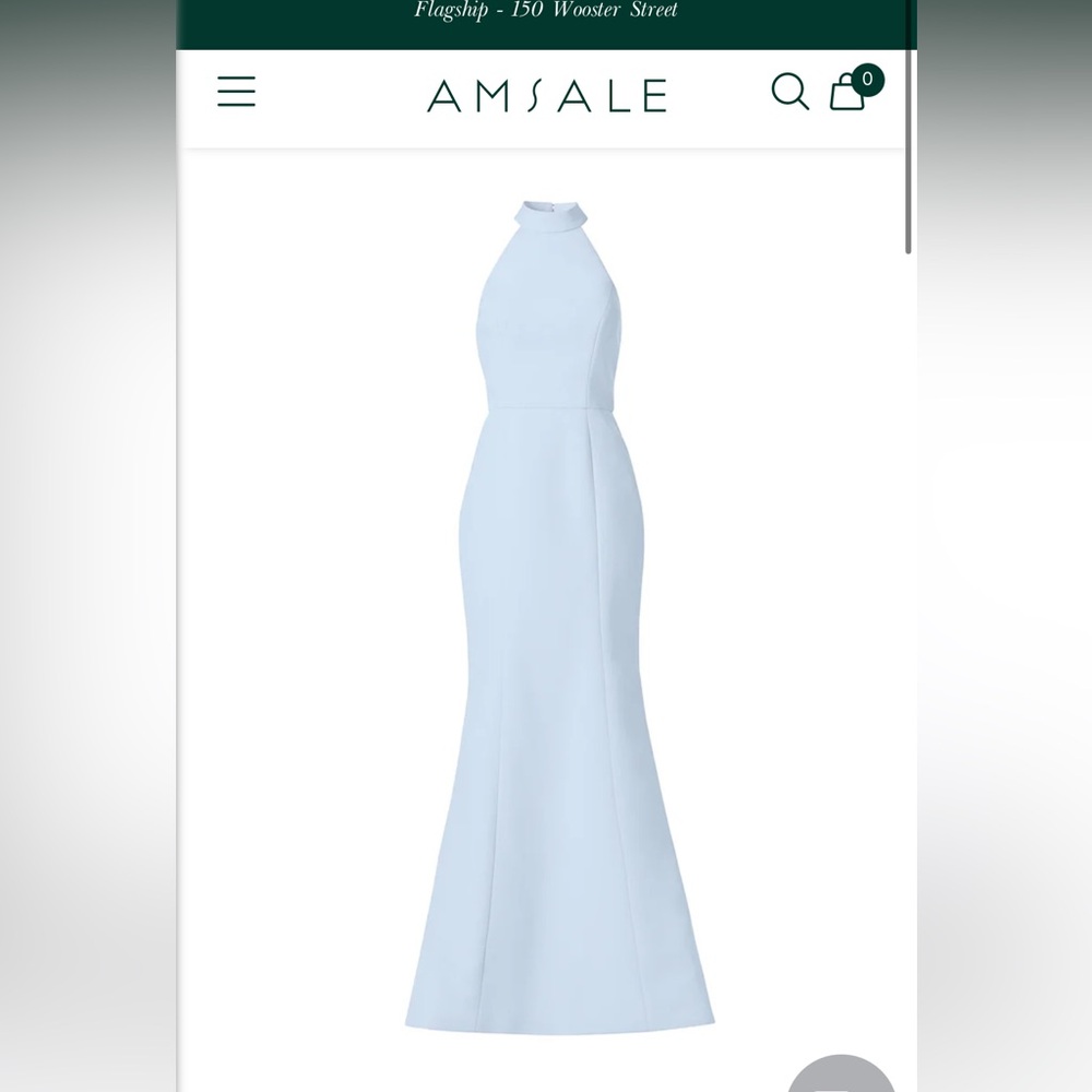 Amsale bridesmaids dress “Austin” Color: Ice